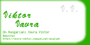 viktor vavra business card